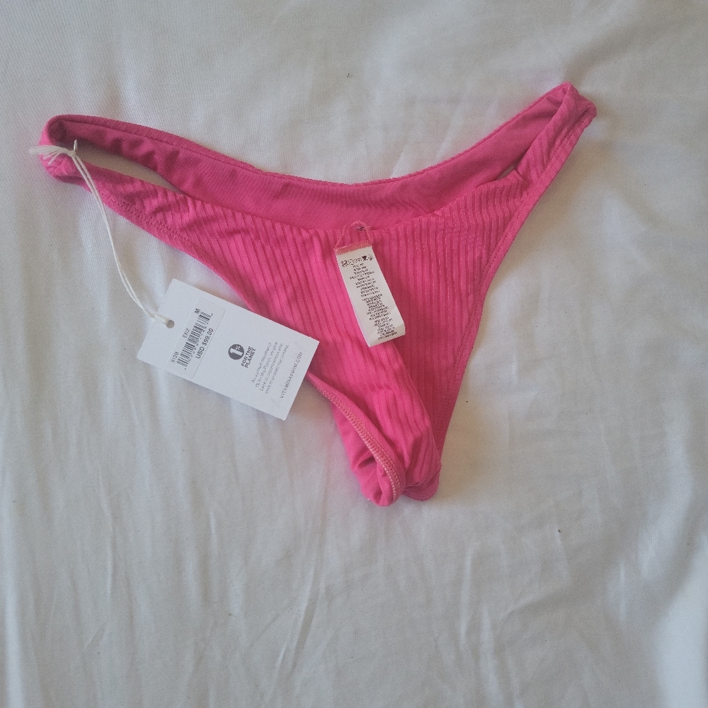 Vibrant Hot Pink High Leg Bikini Bottom